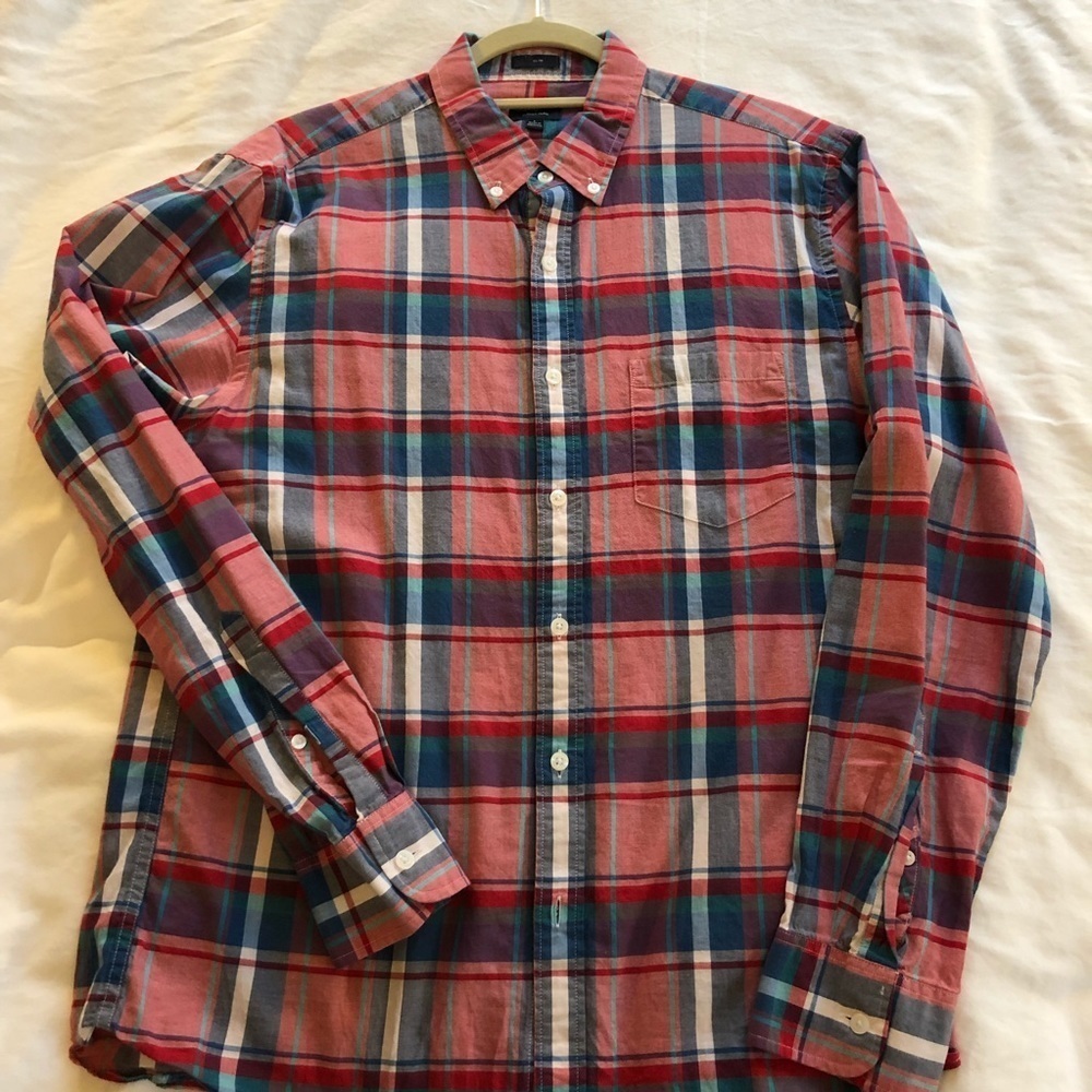 J. Crew Summer Plaid Button Down Shirt